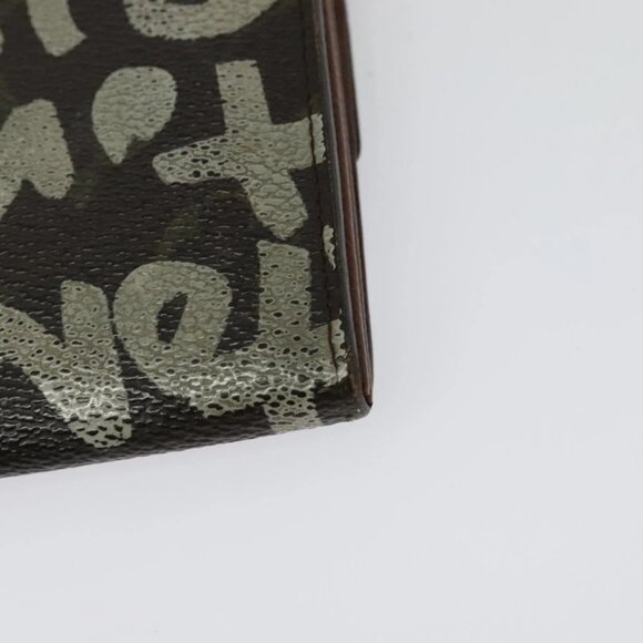 LOUIS VUITTON Graffiti Porte Monnaie Credit Long Wallet White M92189 Auth 141686 - Picture 5 of 16
